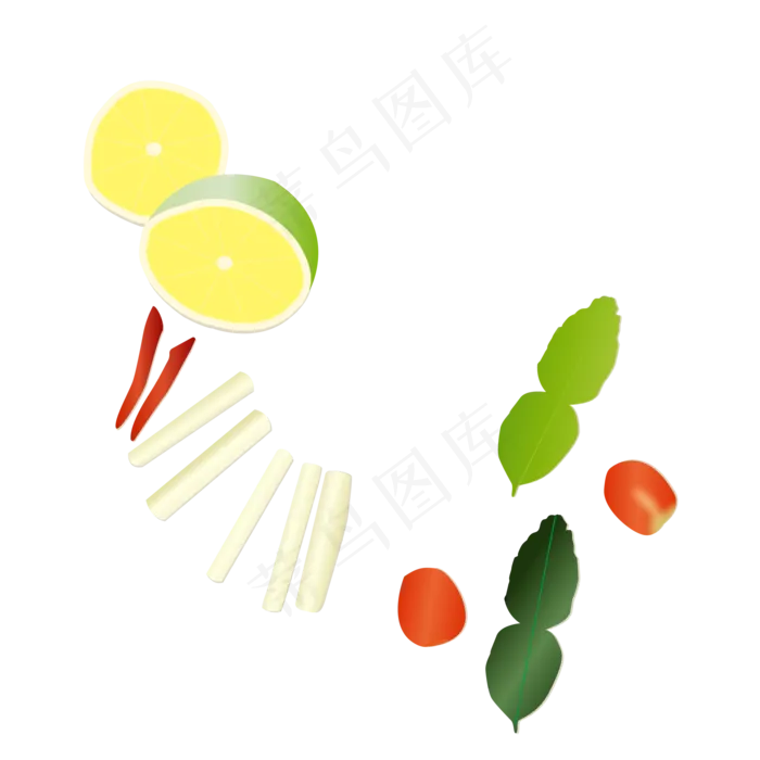 矢量水果蔬菜配料(2000X2500(DPI:300))ai矢量模版下载