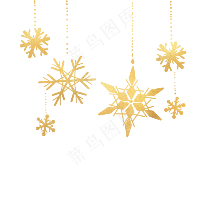 烫金雪花,免抠元素(2100*2100px 300 dpi )psd模版下载