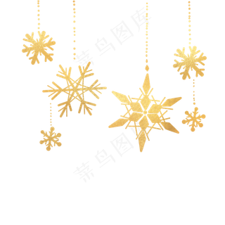 烫金雪花,免抠元素