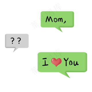 对话框表达妈妈我爱你母亲节
