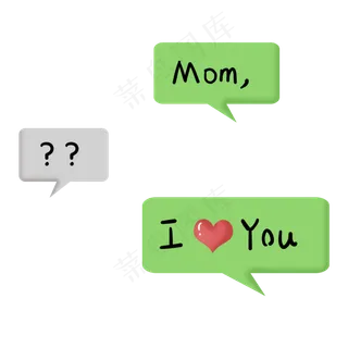 对话框表达妈妈我爱你母亲节