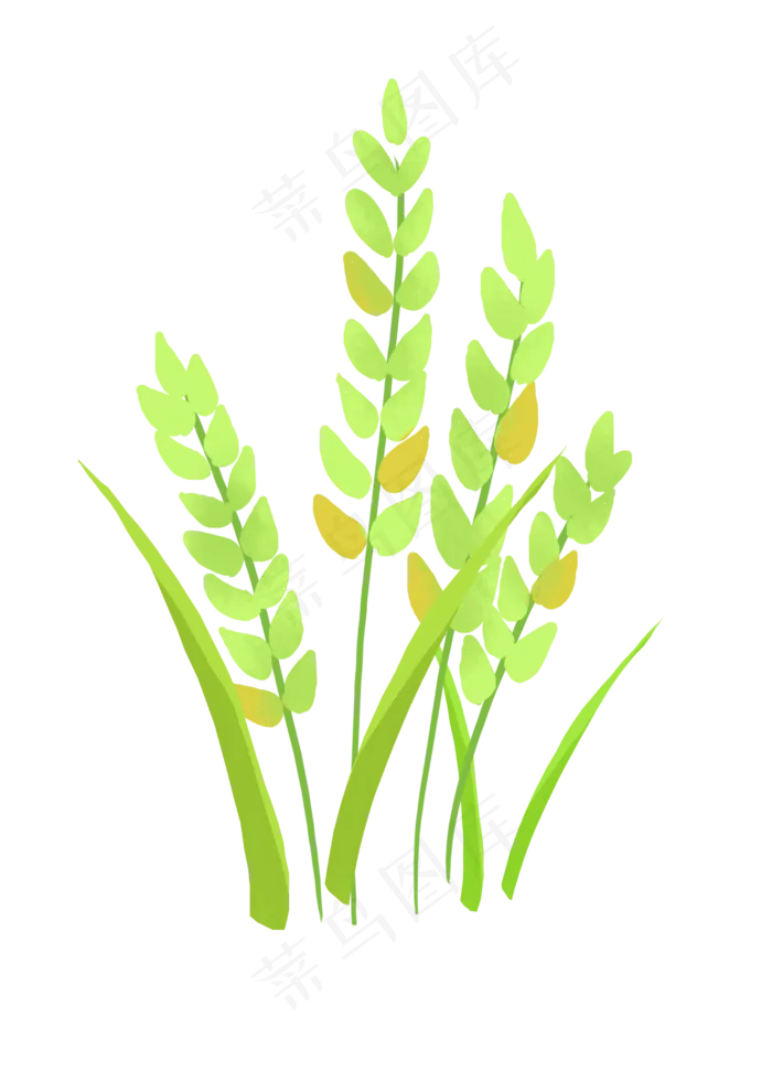 绿色麦子麦穗(2480X3507(DPI:300))psd模版下载