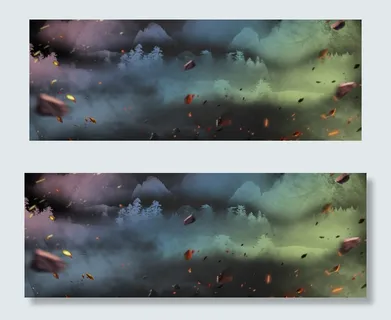 黑色烟雾梦幻科技大气场景banner