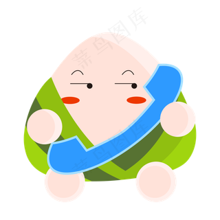 端午节卡通粽子主题通话图标