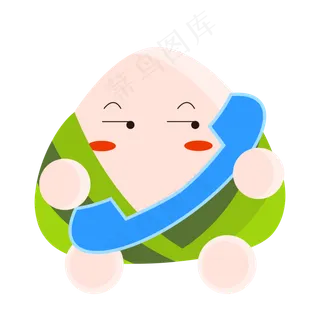 端午节卡通粽子主题通话图标