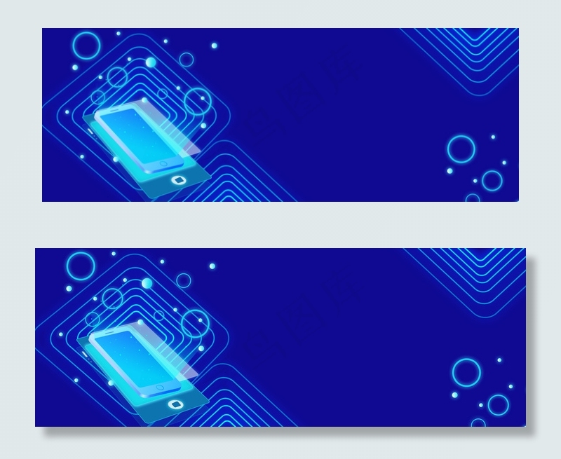 智能手机蓝色科技背景