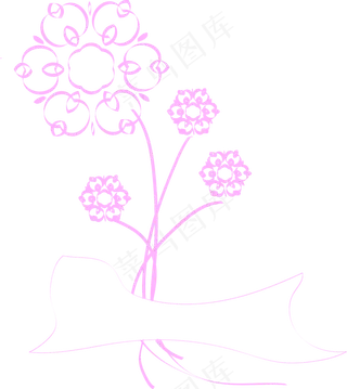 ai矢量花束图案