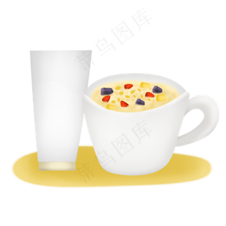 牛奶水果麦片早餐