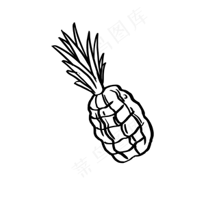 简笔画菠萝