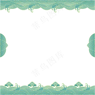 国潮底纹边框纹理