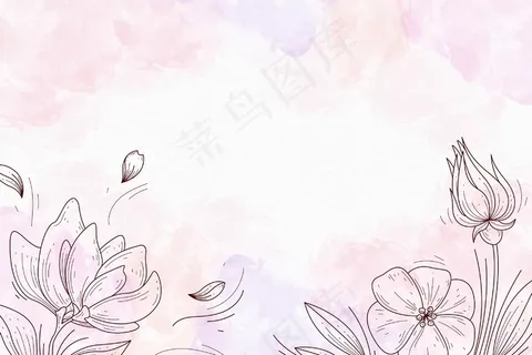 粉彩手绘元素壁纸 粉彩手绘元素壁纸