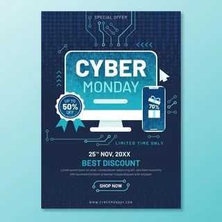 平面设计网络星期一宣传单,DM传单模板