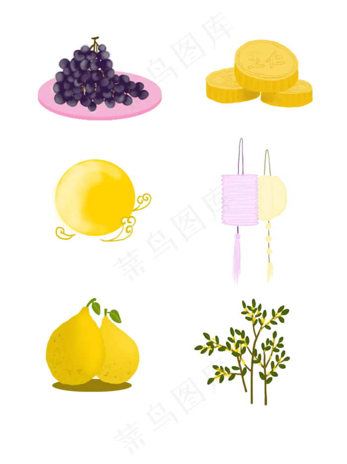 中秋节元素可商用元素(1024X1369(DPI:300))psd模版下载
