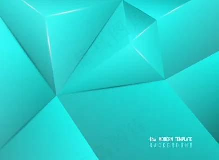 抽象的蓝色多边形设计艺术品装饰图案背景。