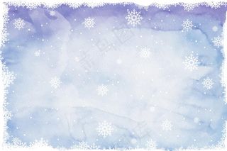 水彩画冬季背景