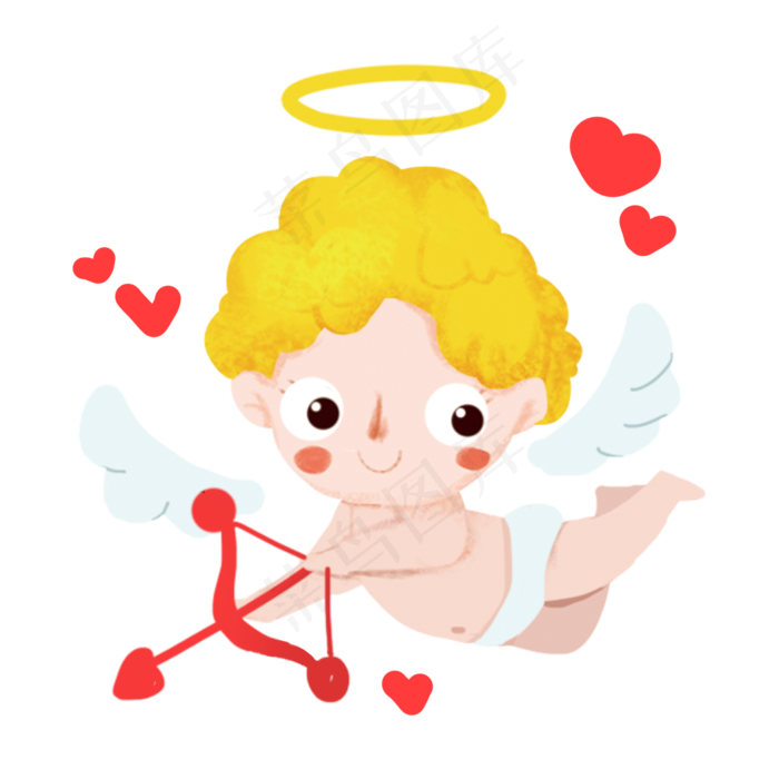 七夕情人节丘比特爱心