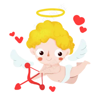 七夕情人节丘比特爱心