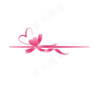 七夕爱心与飘带