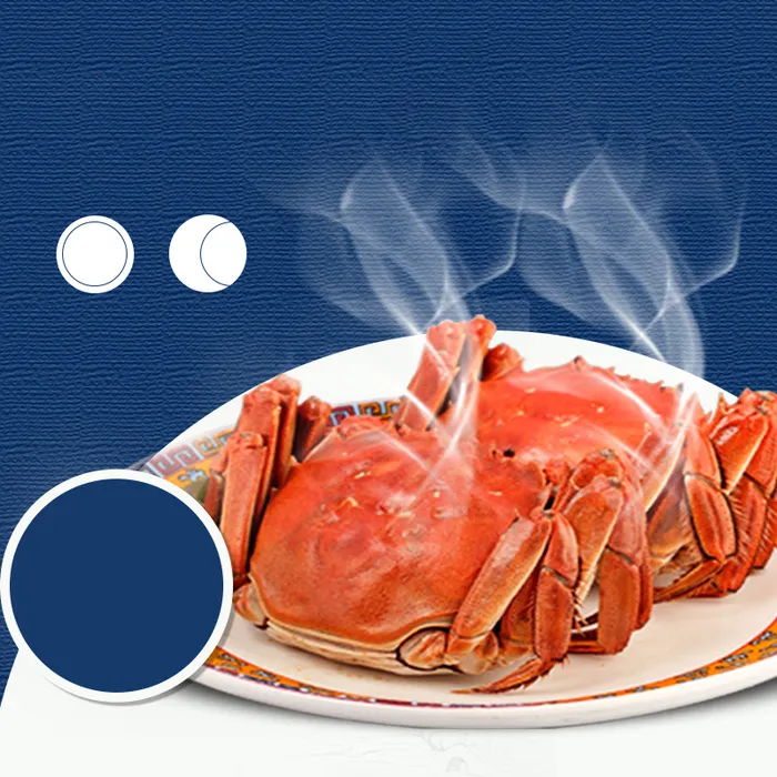 清新简约风格淘宝大闸蟹主图(800*800px 	        )psd模版下载