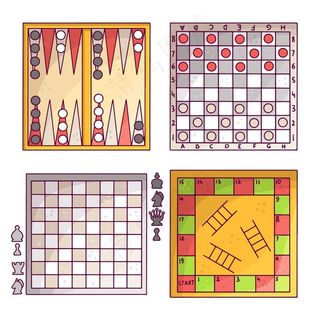 一套五颜六色的棋盘游戏