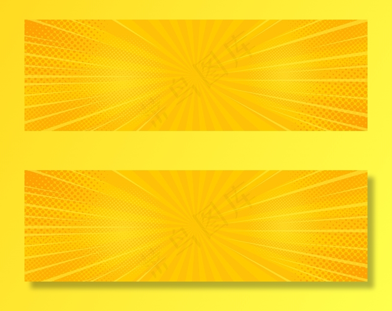 复古波普艺术黄色背景。