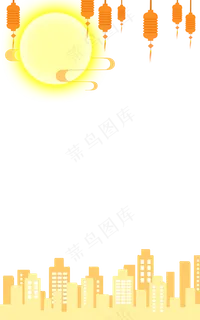 中秋八月十五赏月装饰边框玉兔仙 中秋八月十五赏月装饰边框玉兔仙