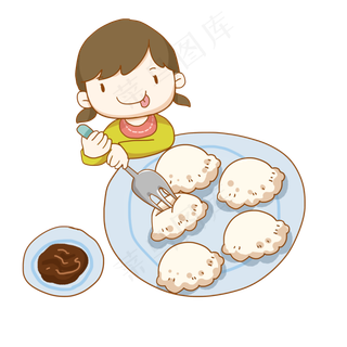 立冬小女孩饺子 