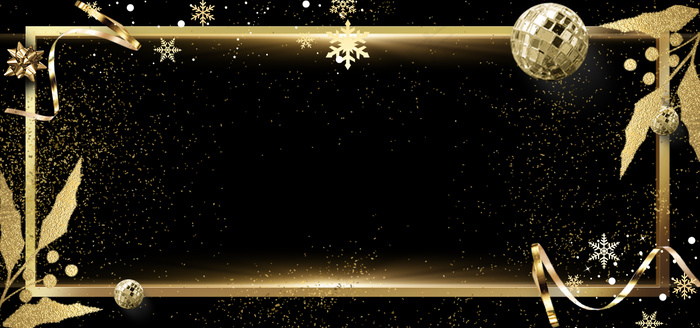 黑金圣诞冬青圣诞节背景