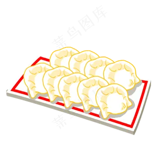 红边方盘饺子画布