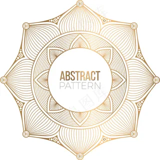 豪华装饰曼荼罗设计背景