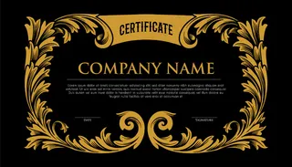 证书金框精美插图