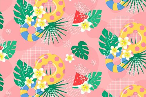 使用夏季图案主题进行缩放的背景