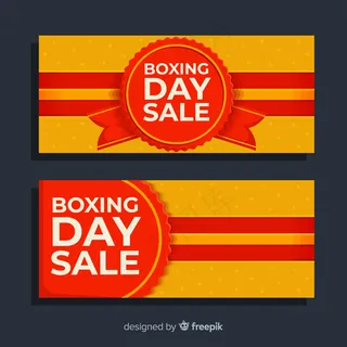 带有标签和丝带的扁平节礼日销售横幅banner