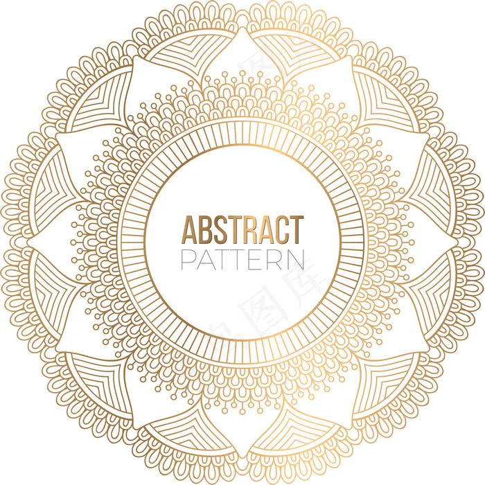 豪华装饰曼荼罗设计背景eps,ai矢量模版下载