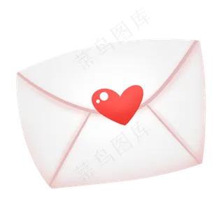 白色七夕爱心信封