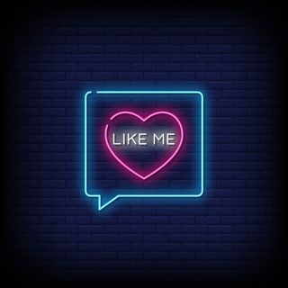 像我一样霓虹灯标志样式文本