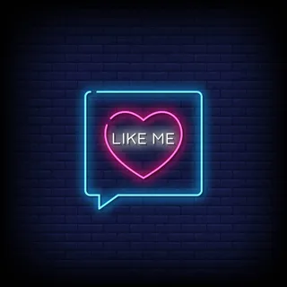 像我一样霓虹灯标志样式文本