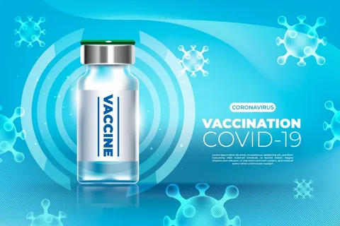 逼真的冠状病毒疫苗壁纸
