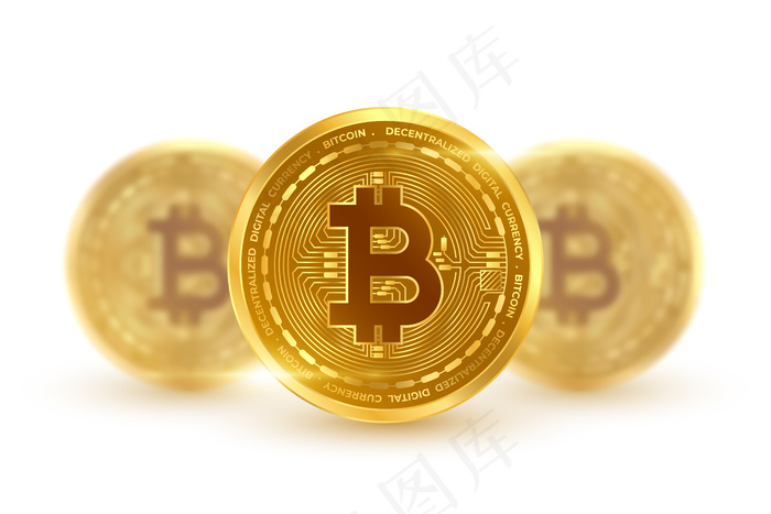 加密货币比特币白色隔离金币eps,ai矢量模版下载