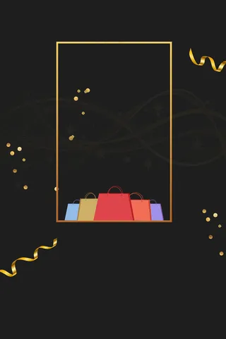 黑色星期五购物几何黑金banner