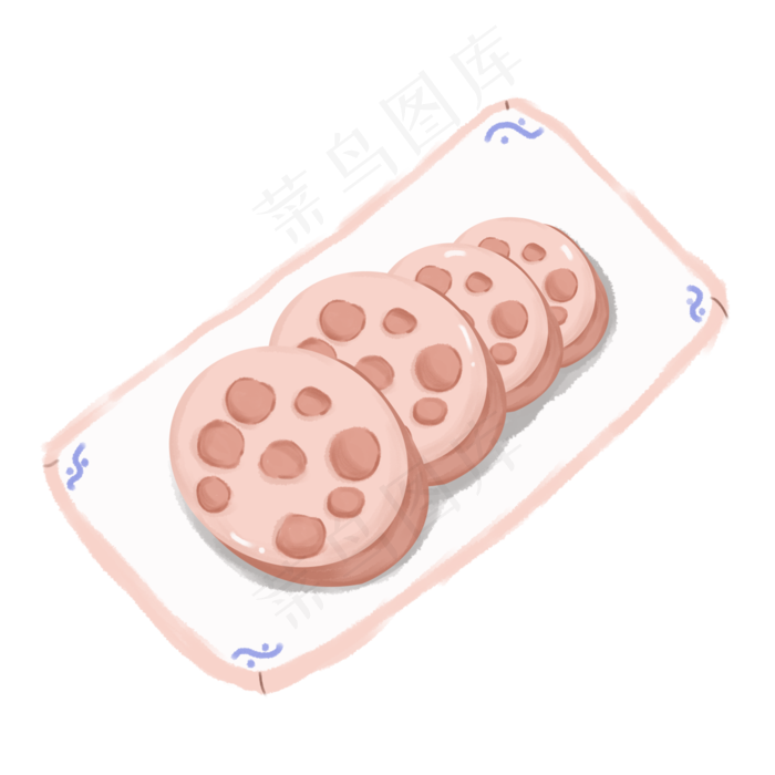 免扣食物蔬菜藕片PNG元素(2000X2000(DPI:300))psd模版下载
