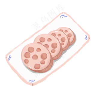 免扣食物蔬菜藕片PNG元素