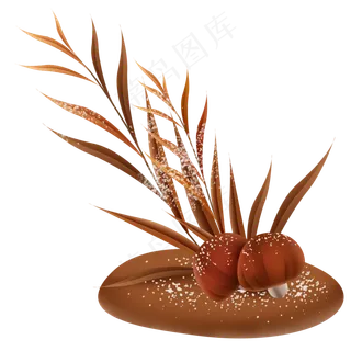 降霜的植物蘑菇