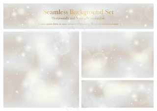 一组无缝模式矢量抽象背景。水平和垂直可重复。