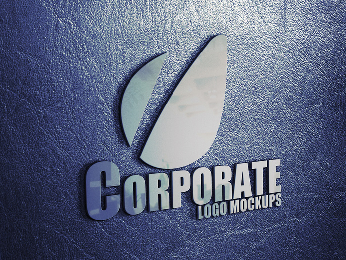 logo样机标志样机智能贴图psd模版下载