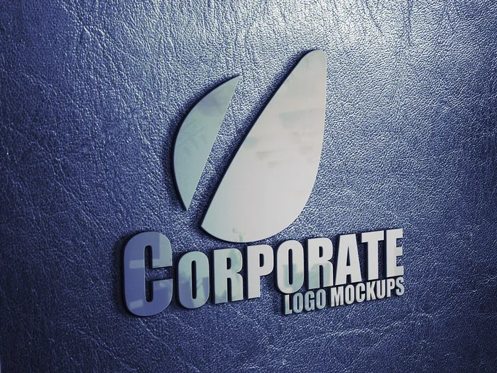 logo样机标志样机智能贴图psd模版下载