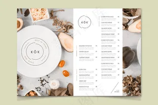 镇上最佳餐厅菜单模板