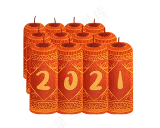 新年元旦2021年鞭炮礼花烟花