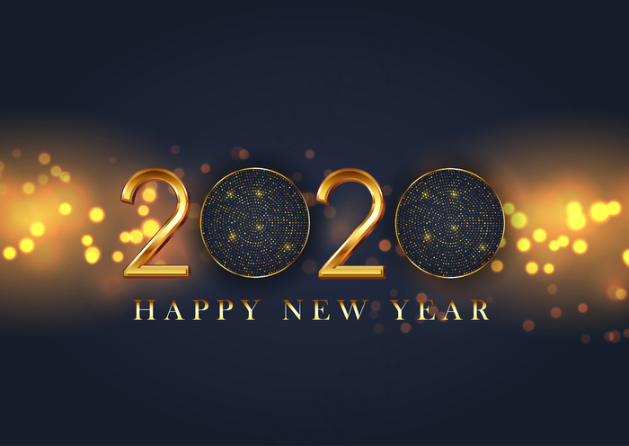 装饰新年快乐eps,ai矢量模版下载