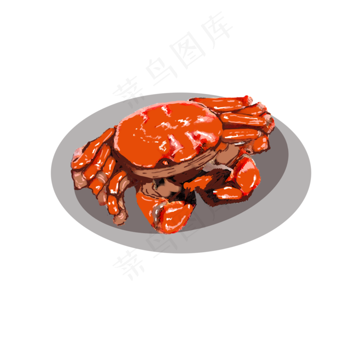 大闸蟹食物元素螃蟹美食(2000X2000(DPI:300))psd模版下载
